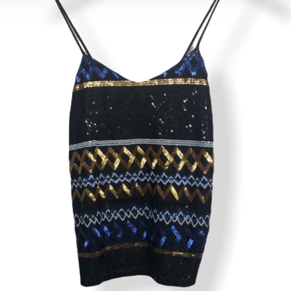 A.gain top tank with sequin all front size S - Picture 1 of 8
